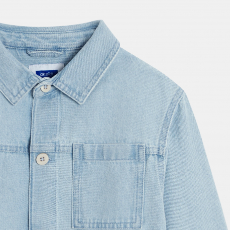 Okaidi Μπουφάν workwear από μπλε denim για κορίτσια