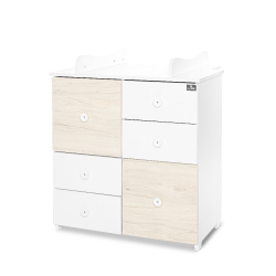 Συρταριέρα-αλλαξιέρα Lorelli® Cupboard White - Light Oak
