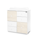 Συρταριέρα-αλλαξιέρα Lorelli® Cupboard White - Light Oak
