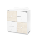 Συρταριέρα-αλλαξιέρα Lorelli® Cupboard White - Light Oak