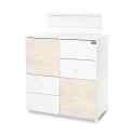 Συρταριέρα-αλλαξιέρα Lorelli® Cupboard White - Light Oak
