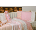 Σεντόνια DOWN TOWN BABY Star White - Pink 125 x 175 cm σετ των 3