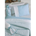 Σεντόνια DOWN TOWN BABY Star White - Ciel 125 x 175 cm σετ των 3