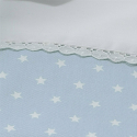 Σεντόνια DOWN TOWN BABY Star White - Ciel 125 x 175 cm σετ των 3