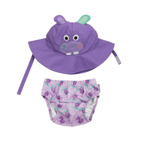 Σετ πάνα - μαγιό και καπέλο Zoocchini™ Hippo 6-12 μηνών