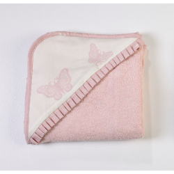 Κάπα - μπουρνούζι bamboo DOWN TOWN BABY Butterfly με πιετάκι 75 x 75 cm