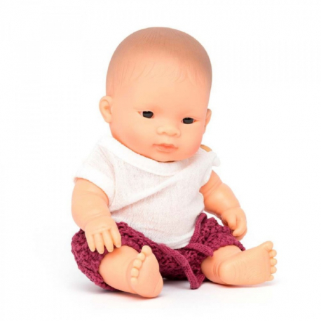Kούκλα με ρούχα Miniland Asian Girl