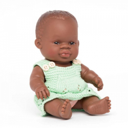 Kούκλα με ρούχα Miniland African Girl