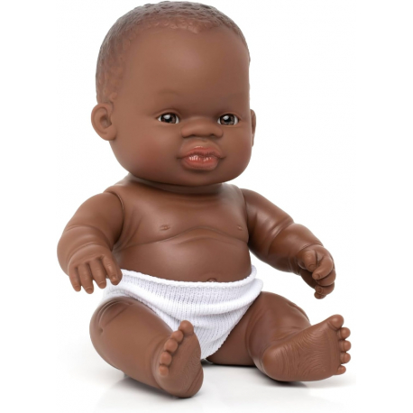 Kούκλα με ρούχα Miniland African Girl