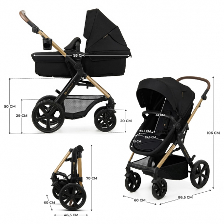 Σύστημα μεταφοράς 3 σε 1 Kinderkraft Moov 2 Pure Black