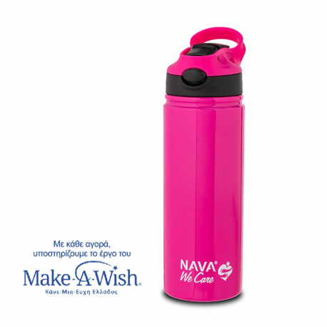 Θερμός - παγούρι ανοξείδωτο Nava® We Care Magenta 500ml