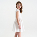 Okaidi Robe chic uni fleurs en detail blanc Fille