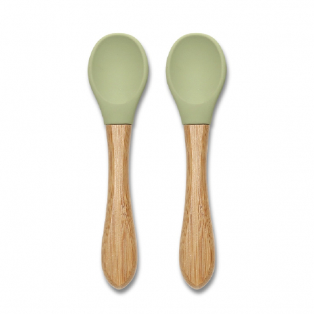 Σετ 2 κουτάλια από σιλικόνη και bamboo Fresh Green
