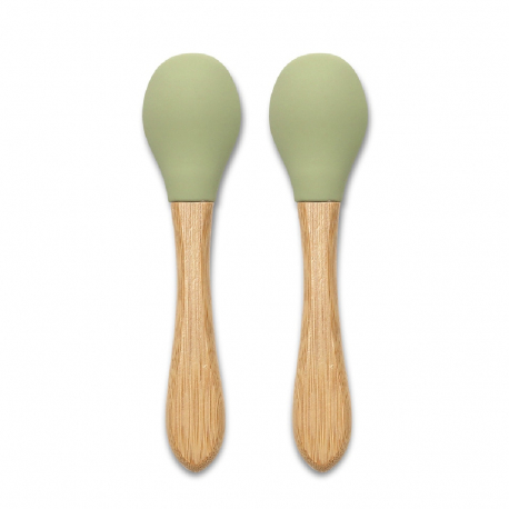 Σετ 2 κουτάλια από σιλικόνη και bamboo Fresh Green