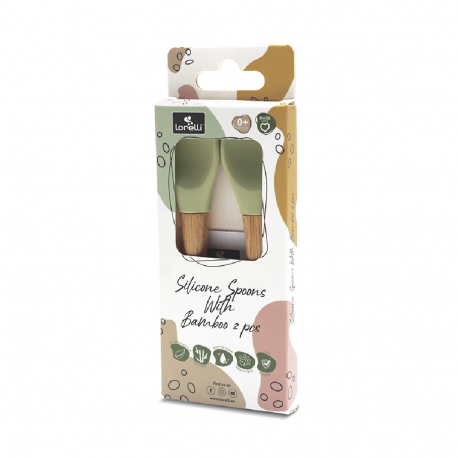 Σετ 2 κουτάλια από σιλικόνη και bamboo Fresh Green