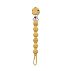 Κλιπ πιπίλας από σιλικόνη Lorelli Natural Yellow