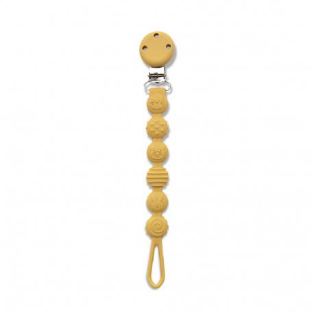 Κλιπ πιπίλας από σιλικόνη Lorelli Natural Yellow