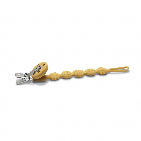 Κλιπ πιπίλας από σιλικόνη Lorelli Natural Yellow