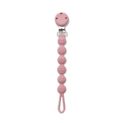 Κλιπ πιπίλας από σιλικόνη Lorelli Natural Deep Pink