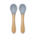 Σετ 2 κουτάλια από σιλικόνη και bamboo Natural Grey