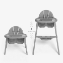 Καρέκλα φαγητού 2 σε 1 Kikka Boo Jammy Grey
