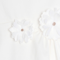 Okaidi Robe chic uni fleurs en detail blanc Fille