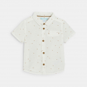 Obaibi Chemise manches courtes imprimee blanc bebe garcon