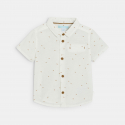 Obaibi Chemise manches courtes imprimee blanc bebe garcon