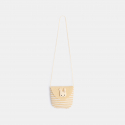 Obaibi Sac a bandouliere tresse lapin beige fille