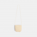 Obaibi Sac a bandouliere tresse lapin beige fille