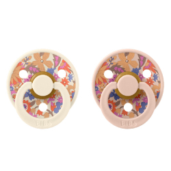 Πιπίλες Bibs® x Liberty June Blossom Blush Στρογγυλή No2, σετ των 2