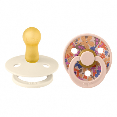 Πιπίλες Bibs® x Liberty June Blossom Blush Στρογγυλή No2, σετ των 2