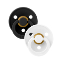 Πιπίλες Bibs® Colour Black/White Στρογγυλή No1, σετ των 2