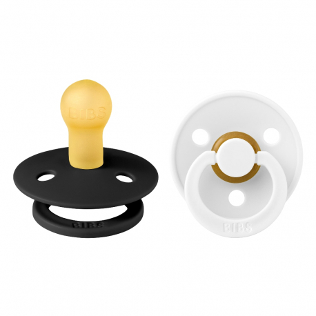 Πιπίλες Bibs® Colour Black/White Στρογγυλή No1, σετ των 2