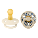 Πιπίλες Bibs® x Liberty Bobo Ivory Στρογγυλή No2, σετ των 2