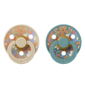 Πιπίλες Bibs® x Liberty June Blossom Vanilla/Hush Στρογγυλή No2, σετ των 2
