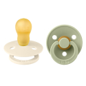 Πιπίλες Bibs® Colour Ivory/Sage Στρογγυλή No3, σετ των 2