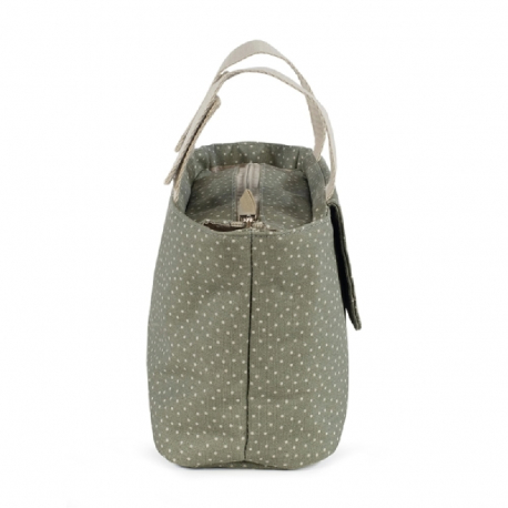 Τσάντα οργάνωσης καροτσιού Walking Mum® Poppy Olive πουά