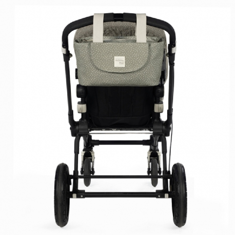 Τσάντα οργάνωσης καροτσιού Walking Mum® Poppy Olive πουά