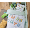 Βρεφικό κουβερλί κούνιας Nef-Nef Homeware Alphabet Monster 110x140 cm