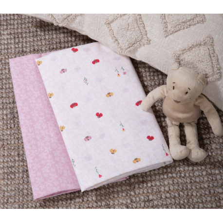 Σεντόνια λίκνου 2τμχ Nef-Nef Homeware Lady Bug