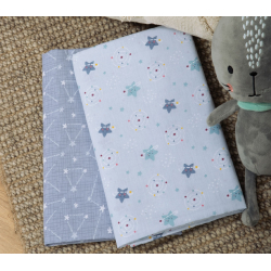 Σεντόνια λίκνου 2τμχ Nef-Nef Homeware Explore The Universe