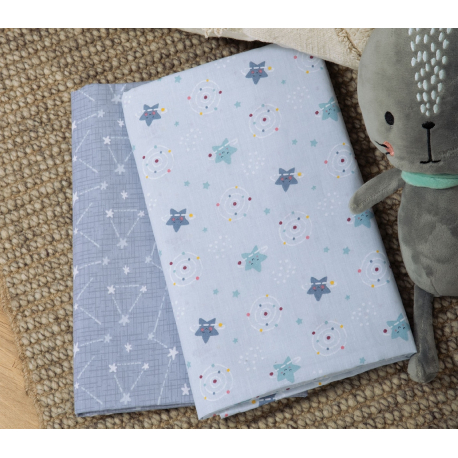 Σεντόνια λίκνου 2τμχ Nef-Nef Homeware Explore The Universe