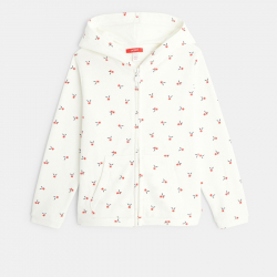 Okaidi Sweat-shirt a capuche a petits motifs imprimes