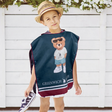 Πόντσο θαλάσσης Greenwich Polo Club® Junior Micro Prints 4042