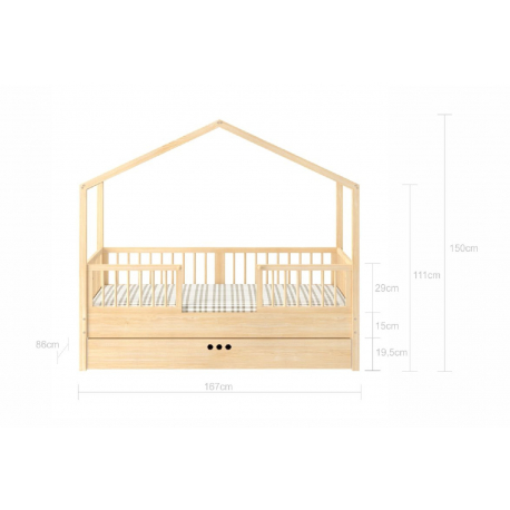 Κρεβάτι σπιτάκι Bellamy Dream Nest Pine 80 x 160 cm