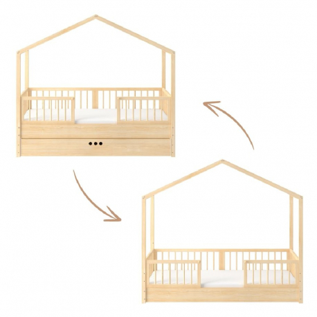 Κρεβάτι σπιτάκι Bellamy Dream Nest Pine 80 x 160 cm