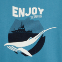 Okaidi Μπλούζα μακρυμάνικη με μήνυμα και μοτίφ φάλαινα