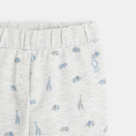 Obaibi Φούτερ και παντελόνι από χνουδωτό μελανζέ ύφασμα με μοτίφ ζώα