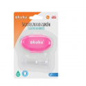 Akuku® οδοντόβουρτσα δαχτύλου με θήκη Pink